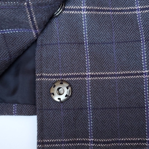 To The Max Grey Plaid career Jacket Small - Picture 2 of 7